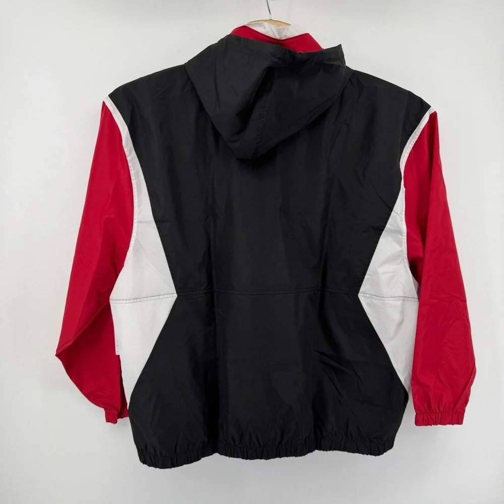 Champion Indiana‎ Hoosiers NCAA Quarter Zip Windbreaker hooded Jacket Mens Large